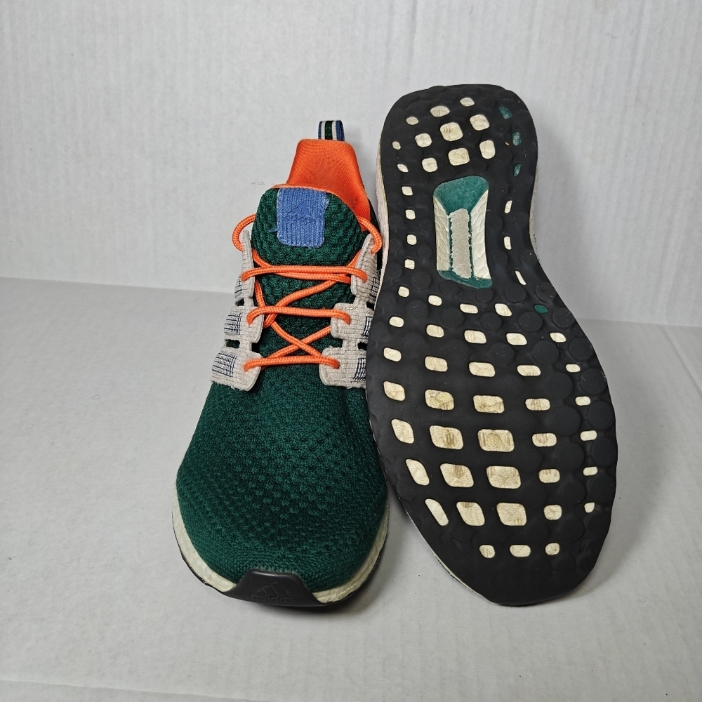 Adidas Ultraboost 1.0 Xmas Collegiate Green/Taupe/Orange Knit Sneakers Men's 10 - Picture 9 of 10